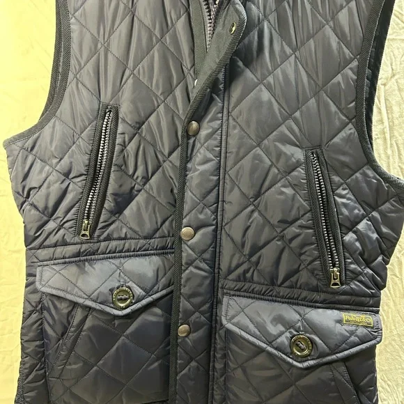 Ralph Lauren Navy Quilted Vest - Picture 3 of 4